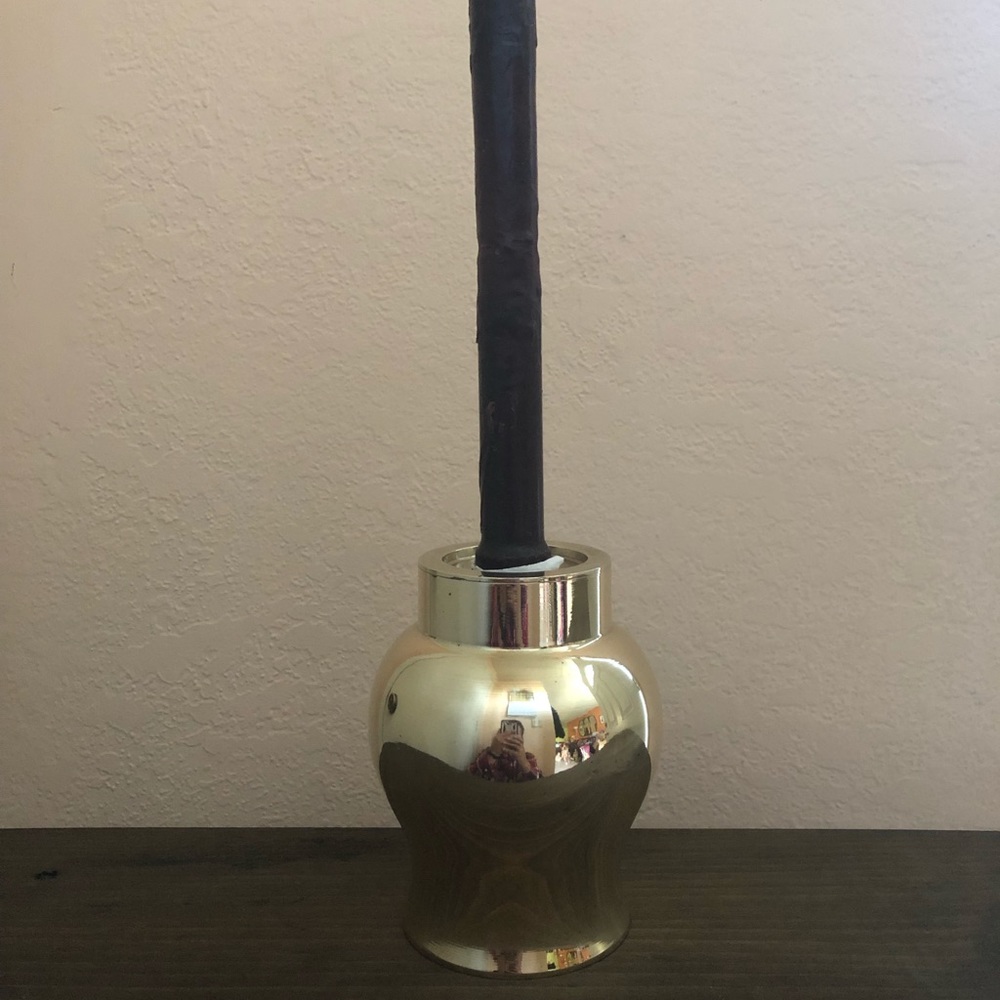vintage brass candle holder
